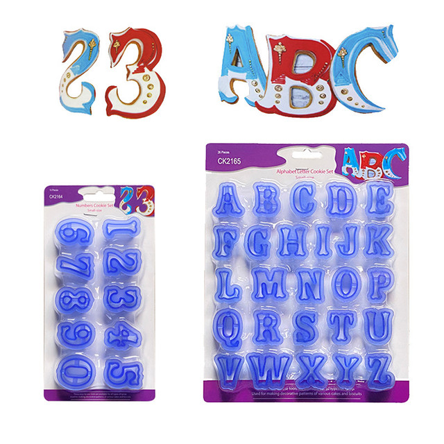 Fondant Letter Cutters, Fondant Shape Numbers